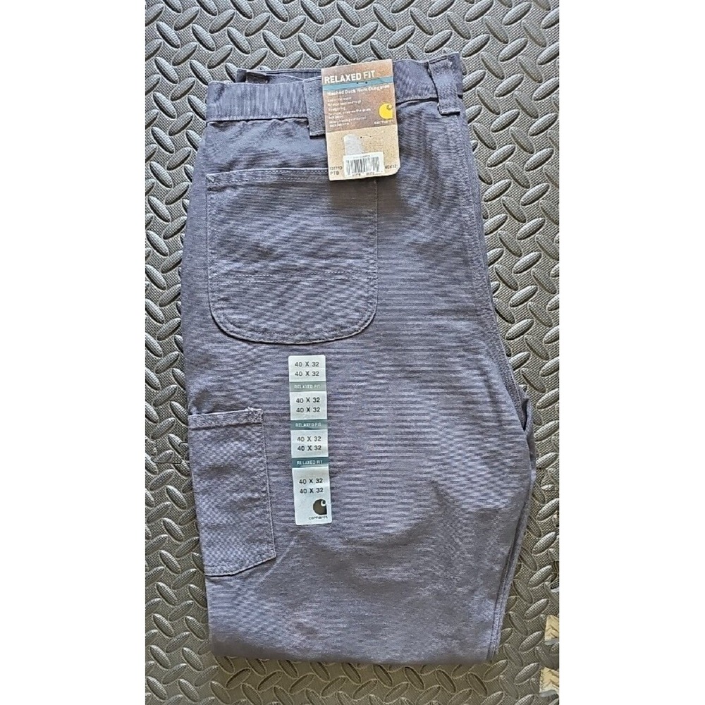 Carhartt Carpenter Jeans Mens 40x32 NWT Charcoal Gray Relaxed Fit Work Pants Den